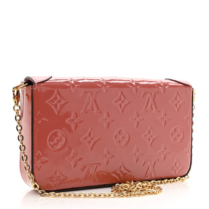 Louis Vuitton Vernis Valentine Dog Pochette Felicie Chain Wallet Pink 4 of 12