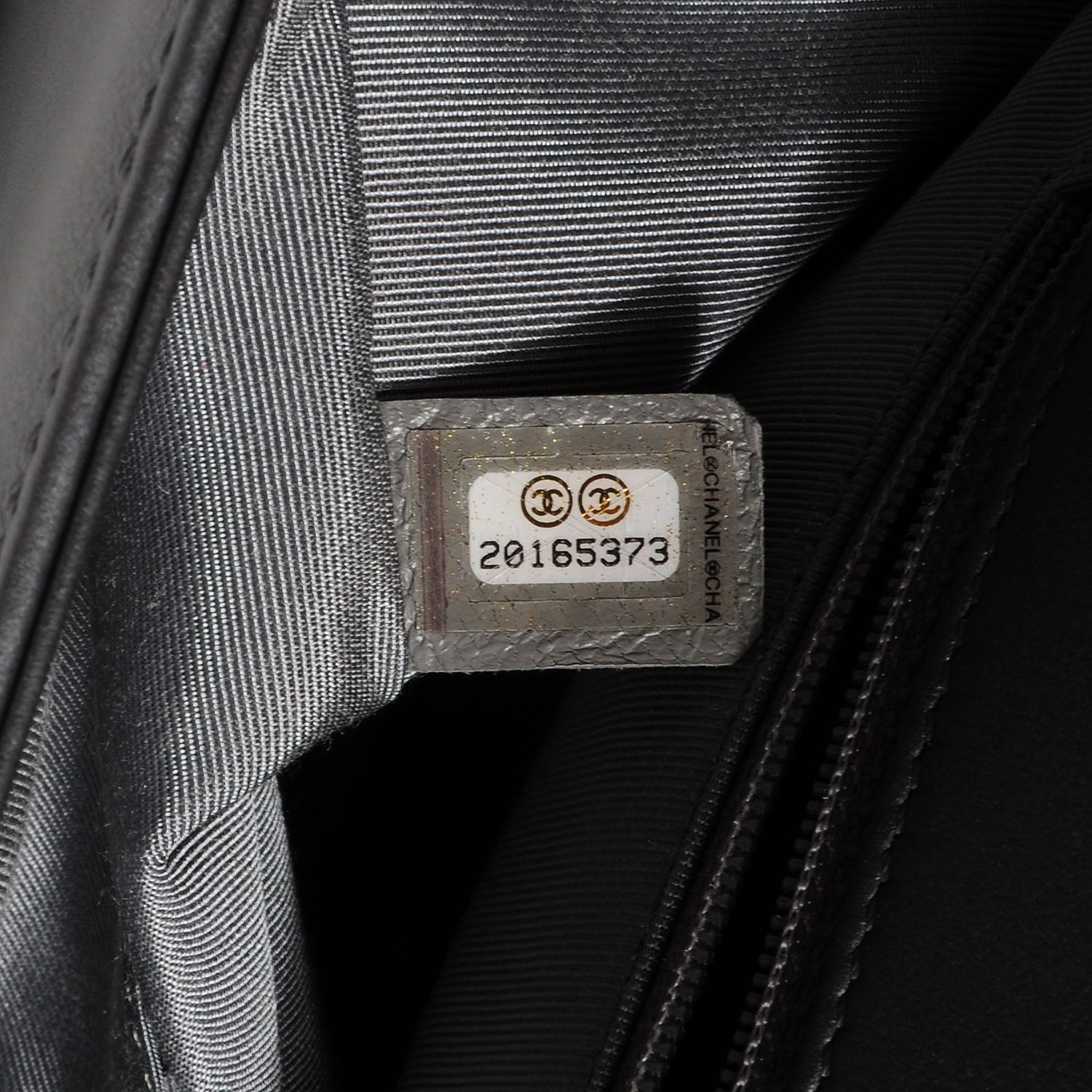 Chanel Metallic Calfskin Quilted Medium Boy Flap Dark Silver 9 of 9
