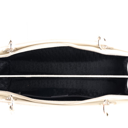 Christian Dior Calfskin Cannage Stitched East West Lady Dior White 4 of 9