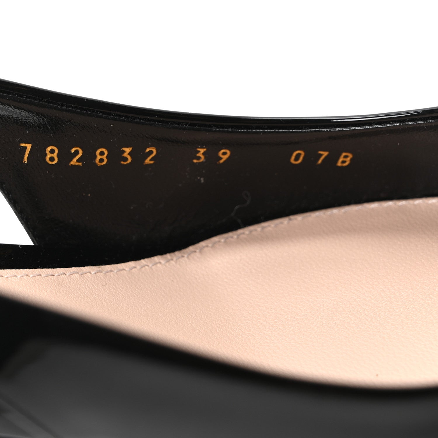 Gucci Patent Signoria 35mm Slingback Pumps 39 Black 9 of 9