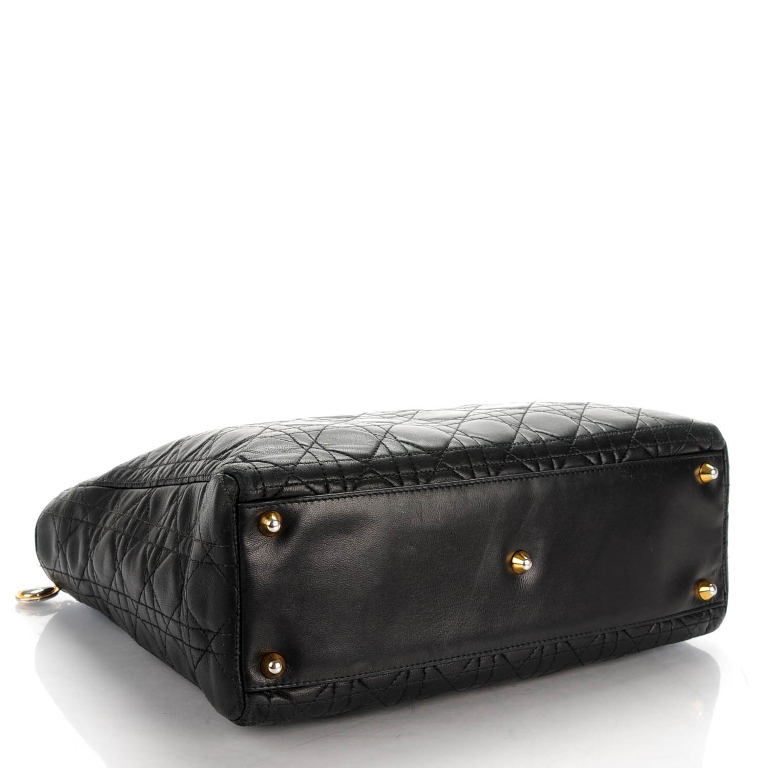 Christian Dior Lambskin Cannage Large Lady Dior Black 4 of 11