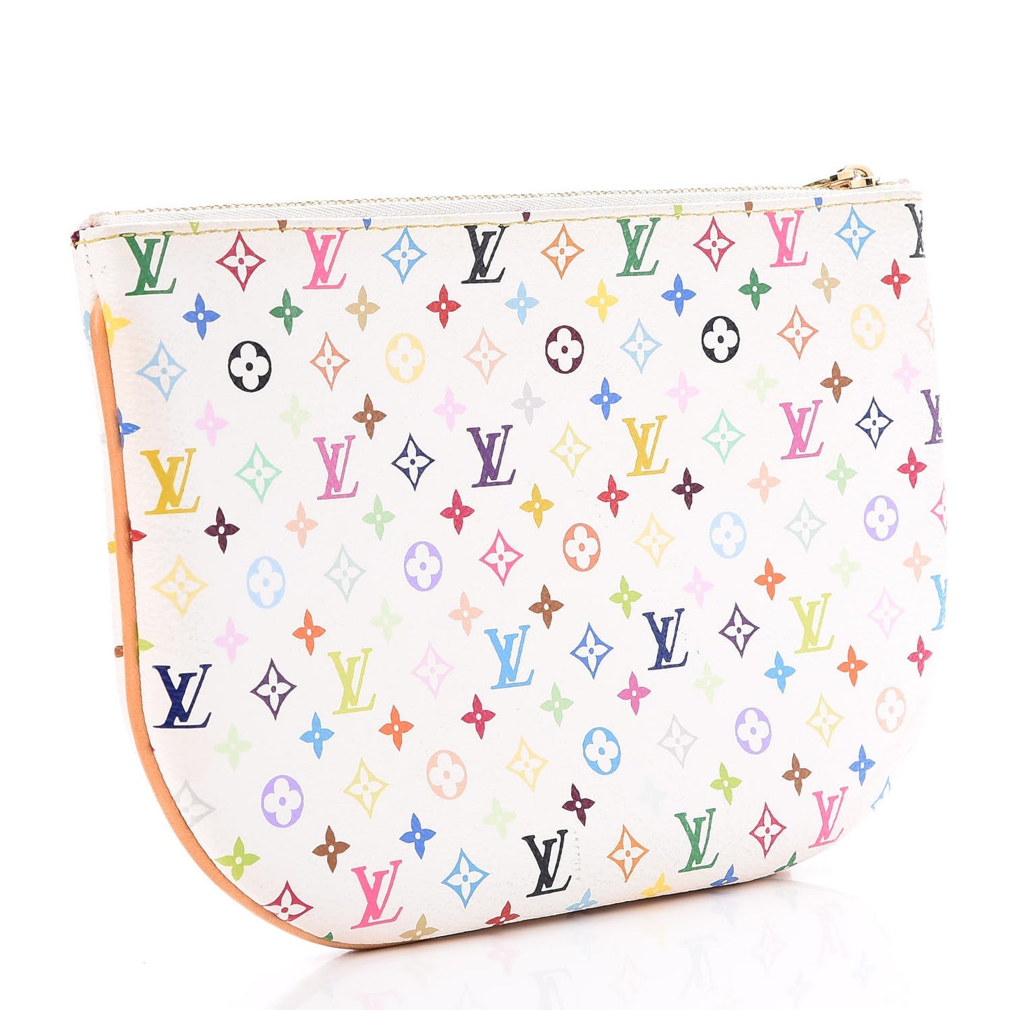 Monogram Multicolor Pochette Plate GM White