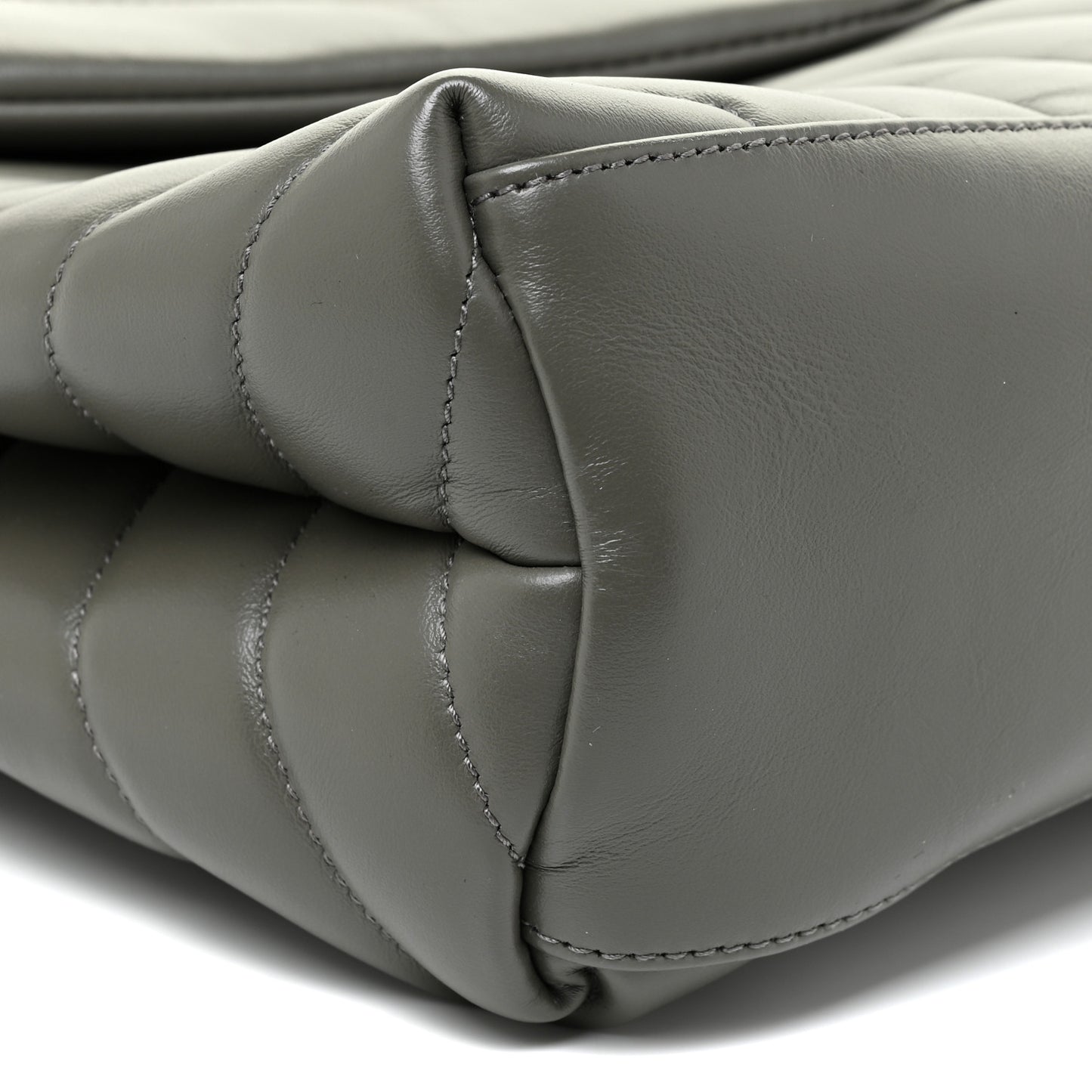 Calfskin Y Quilted Monogram Medium Loulou Chain Satchel Faggio