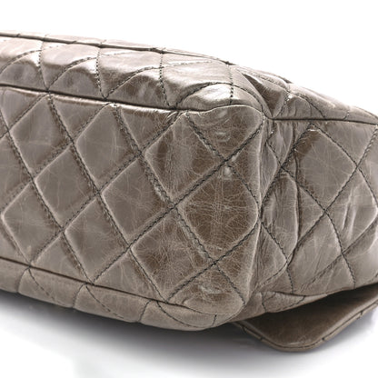 Chanel Glazed Calfskin Castle Rock Medium Flap Dark Beige 13 of 14