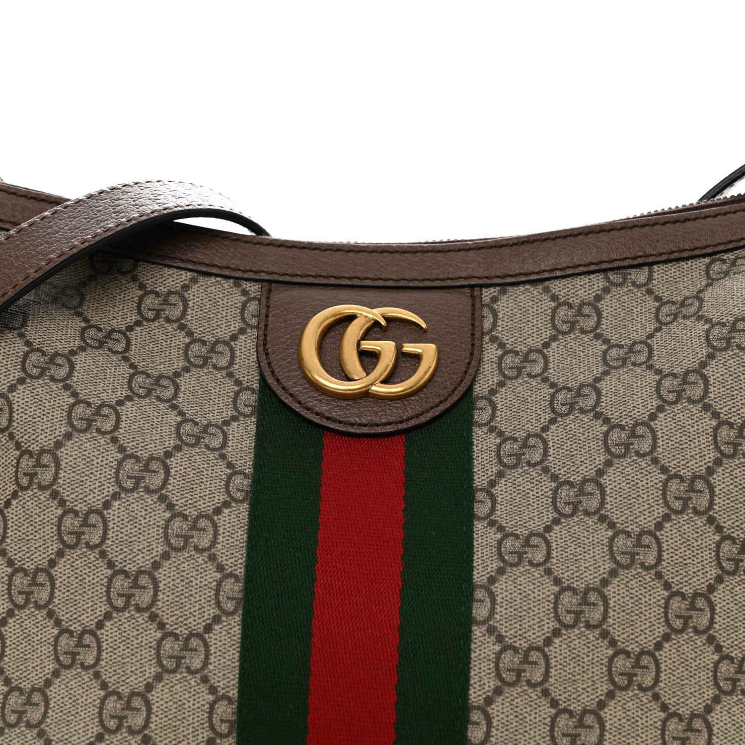 Gucci GG Supreme Monogram Web Small Ophidia Half Moon Hobo Brown 8 of 10
