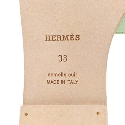 Hermes Epsom Oran Sandals 38 Vert Jade 8 of 8