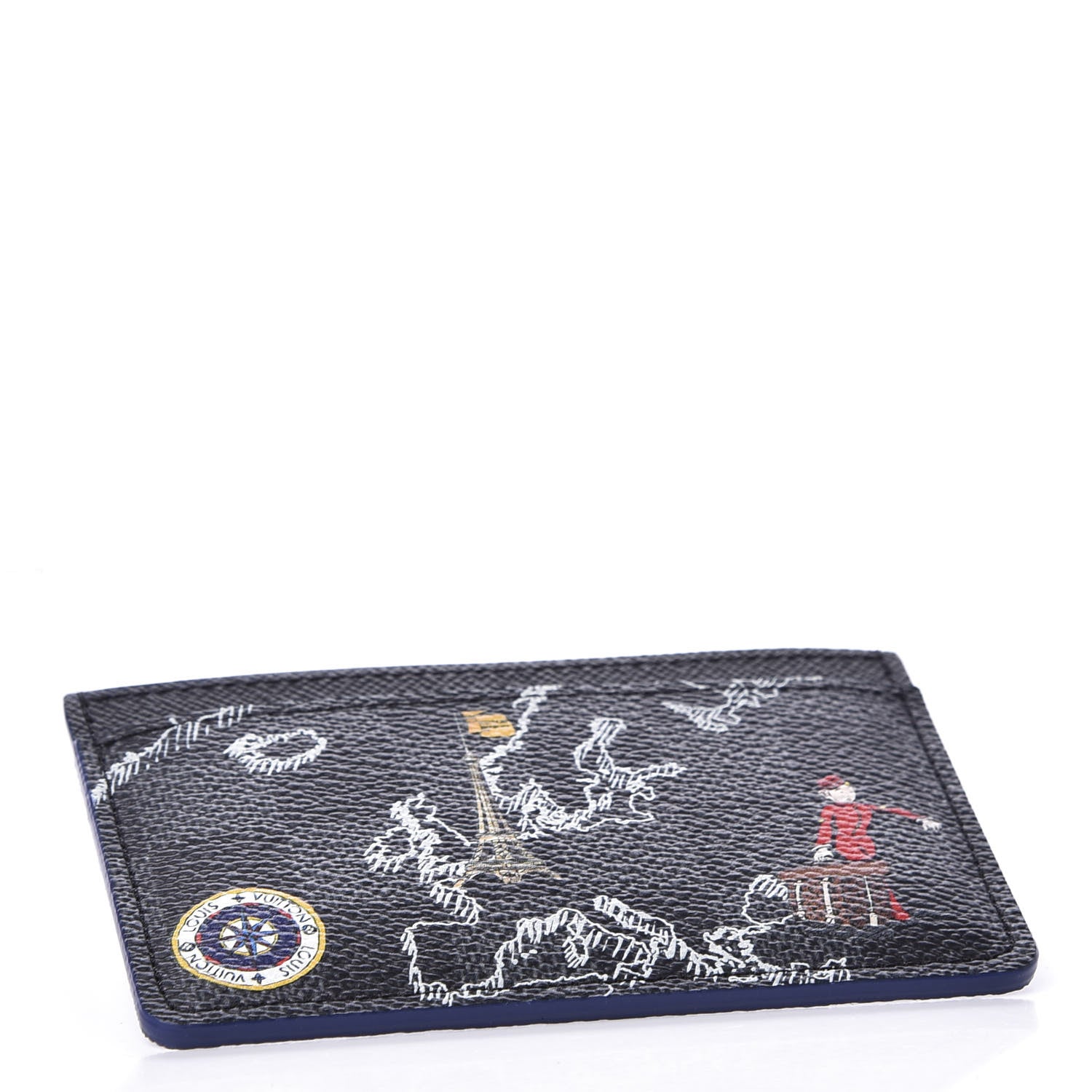 Louis Vuitton Damier Graphite World Map Porte Cartes Simple 3 of 7