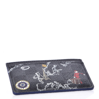 Louis Vuitton Damier Graphite World Map Porte Cartes Simple 3 of 7