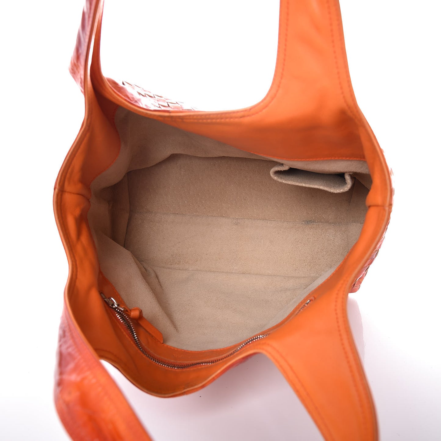 Patent Nappa Intrecciato Tote Orange