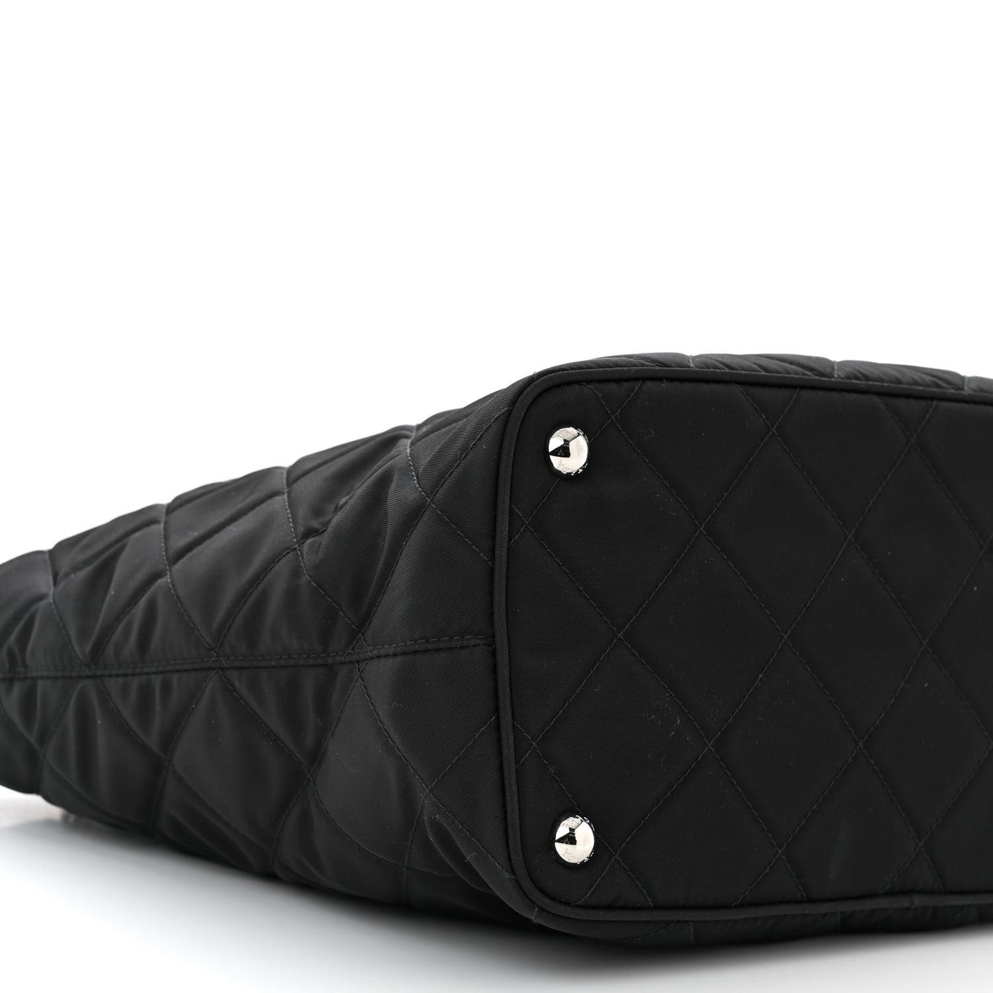 Nylon Tessuto Impuntu Quilted Tote Black
