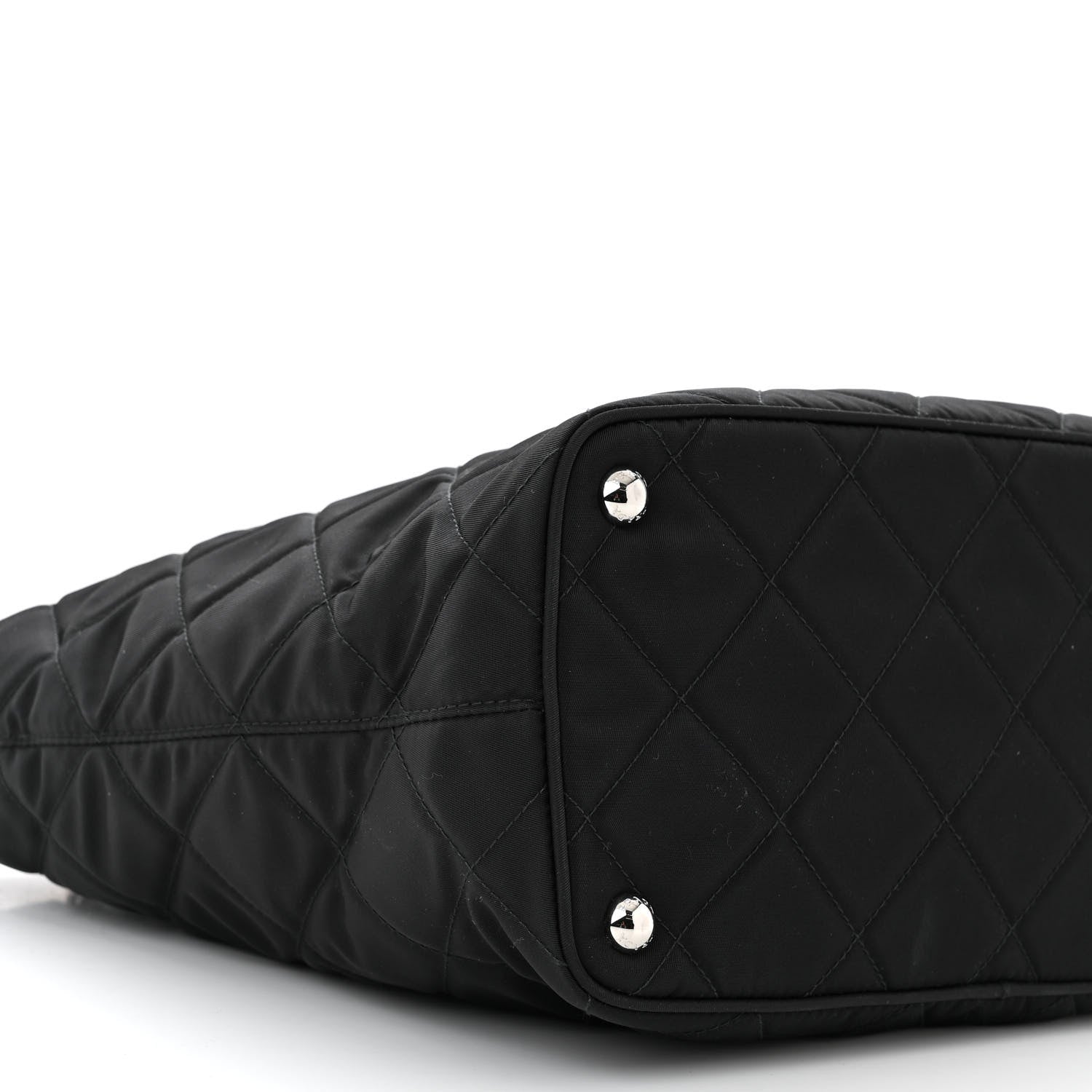 Prada Nylon Tessuto Impuntu Quilted Tote Black 10 of 11