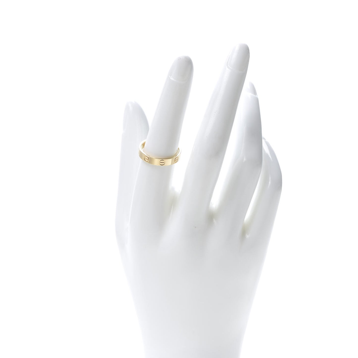 18K Yellow Gold 3.5mm LOVE Wedding Band Ring 55 7.25