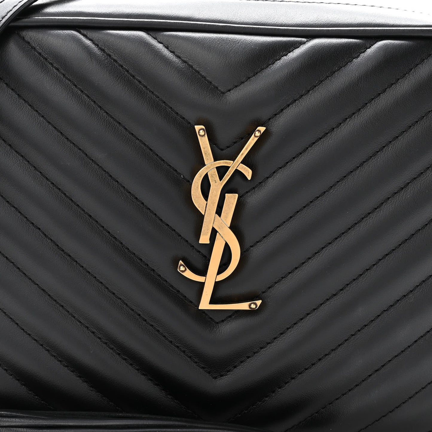 Calfskin Matelasse Monogram Lou Camera Bag Black