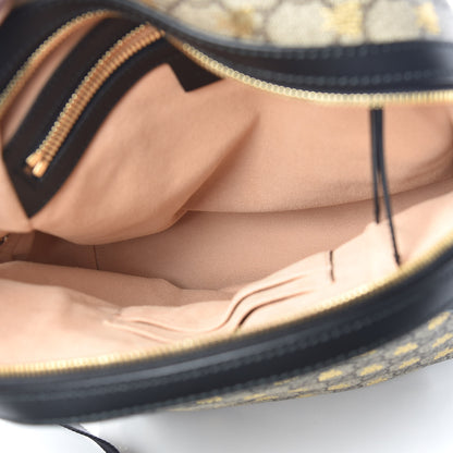 Gucci GG Supreme Monogram Bees Print Small Day Backpack Beige Oro Black 5 of 10