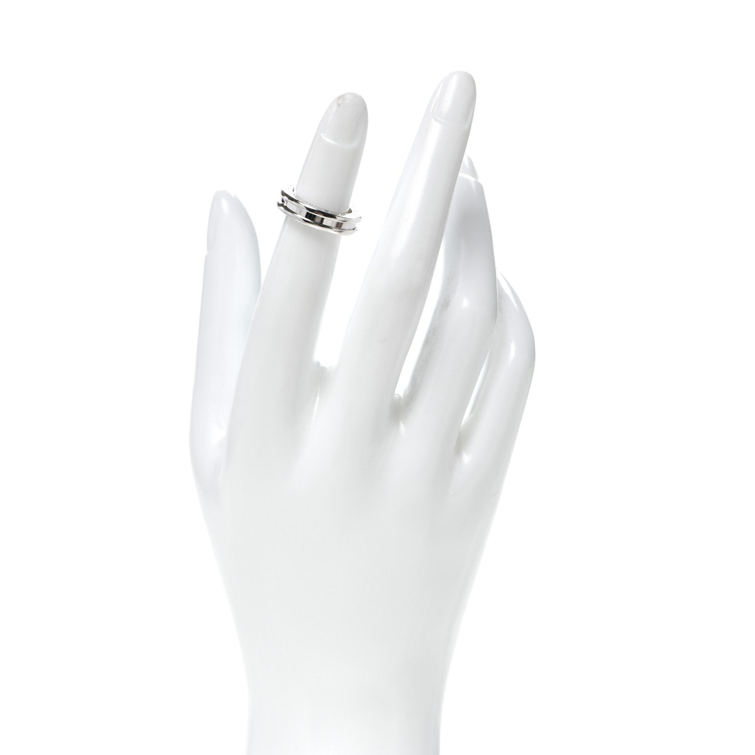 Bulgari 18K White Gold B.Zero1 One-Band Ring 45 3.25 2 of 7