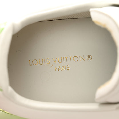 Louis Vuitton Calfskin Mens Luxembourg Samothrace Sneakers 8 White Yellow Green 6 of 7