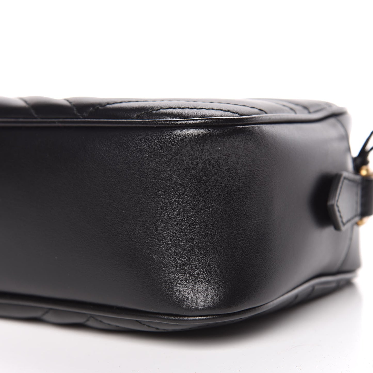 Calfskin Matelasse Small GG Marmont Chain Shoulder Bag Black