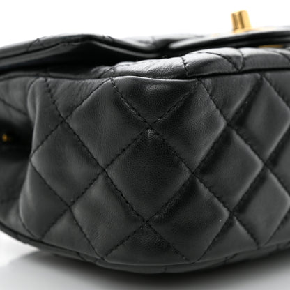 Chanel Lambskin Quilted Mini Pearl Crush Flap Black 9 of 10