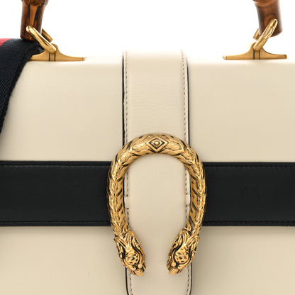 Gucci Calfskin Bamboo Web Medium Dionysus Top Handle Bag White Blue Hibiscus Red 8 of 16