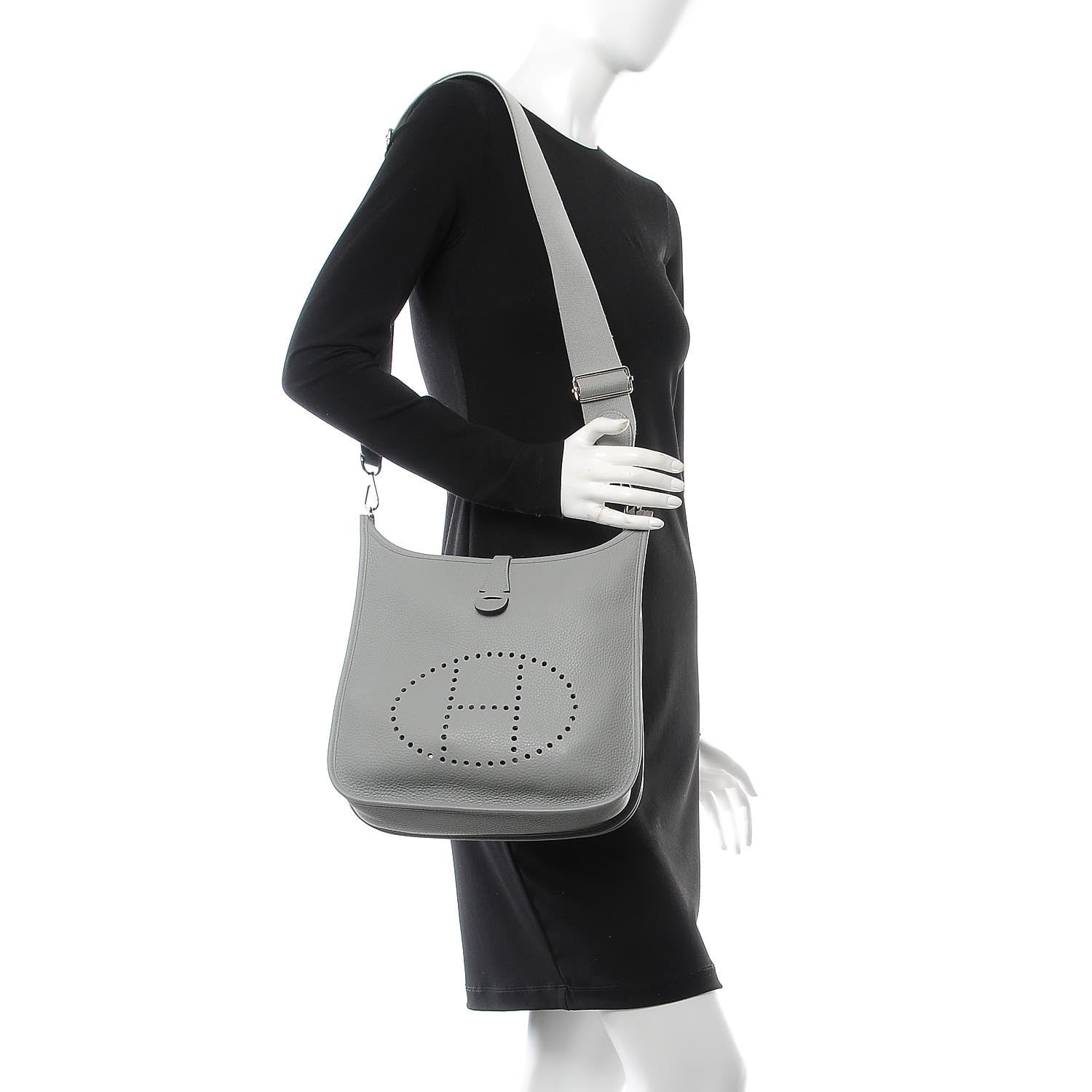 Hermes Taurillon Clemence Evelyne III PM Bleu Glacier 2 of 8