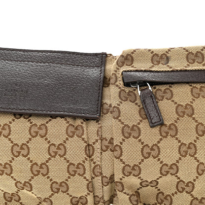 Gucci GG Monogram Double Pocket Belt Bag Dark Brown 8 of 10