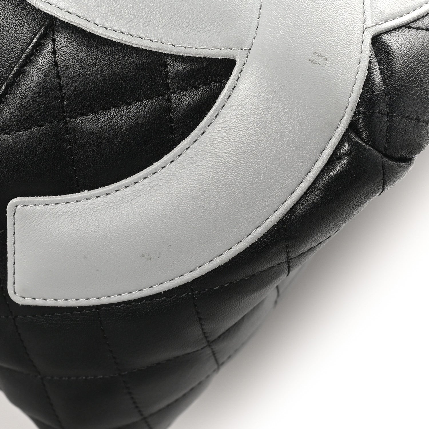 Chanel Calfskin Quilted Jumbo Cambon Bowler Black Grey 13 of 13