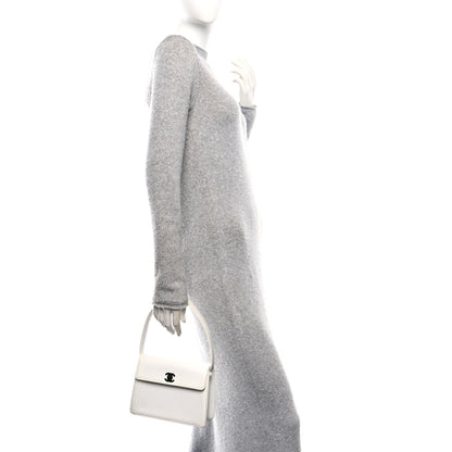 Chanel Caviar Top Handle Kelly Flap White 4 of 21