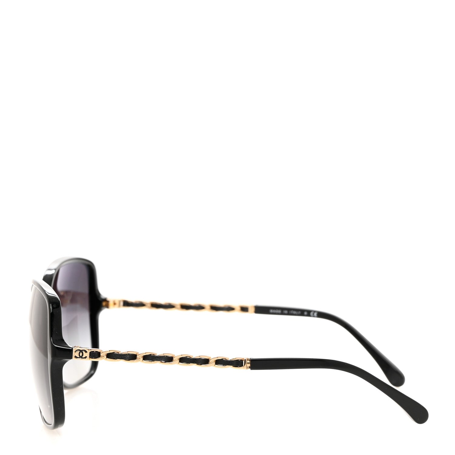 Chanel Lambskin Square Chain Sunglasses 5210-Q Black 3 of 7