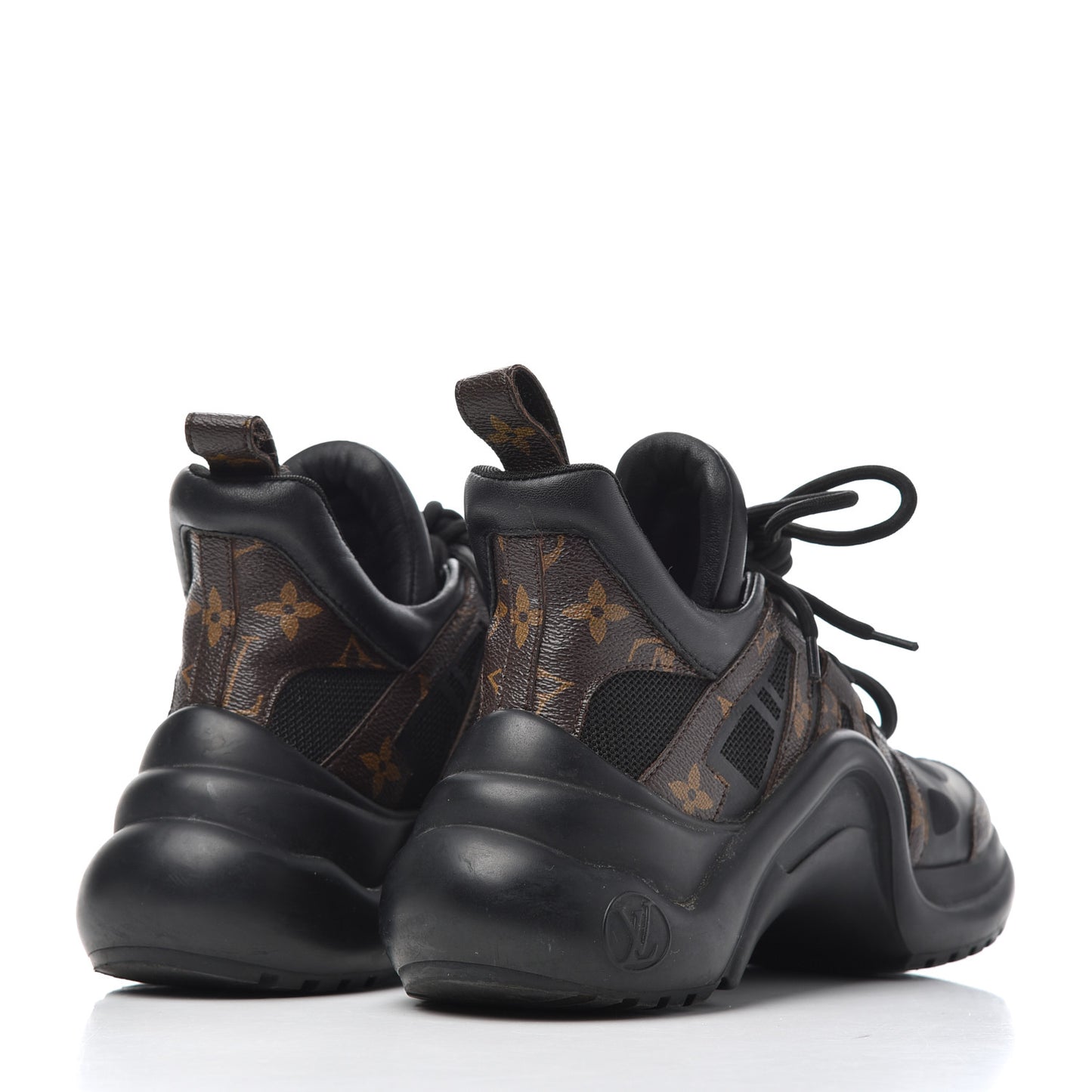 Calfskin Patent Monogram LV Archlight Sneakers 36 Black