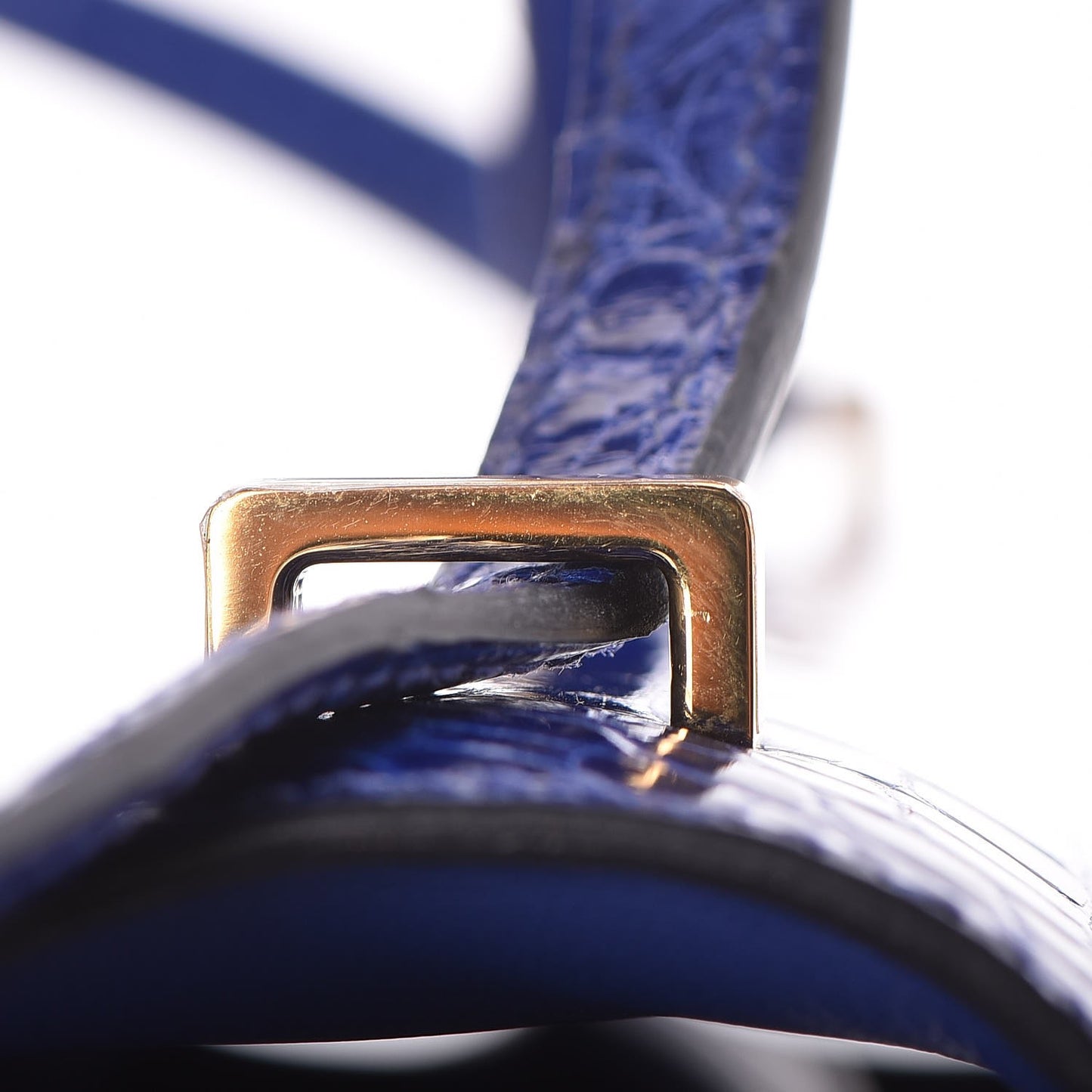 Shiny Alligator Constance 18 Bleu Electrique