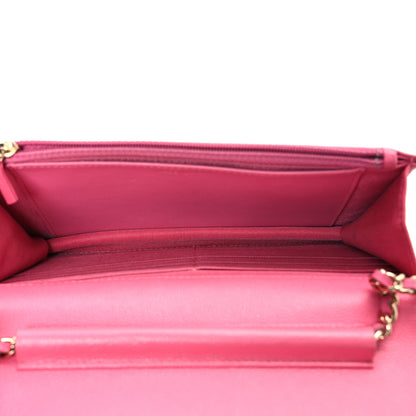 Chanel Caviar Quilted Wallet on Chain WOC Pink 5 of 13