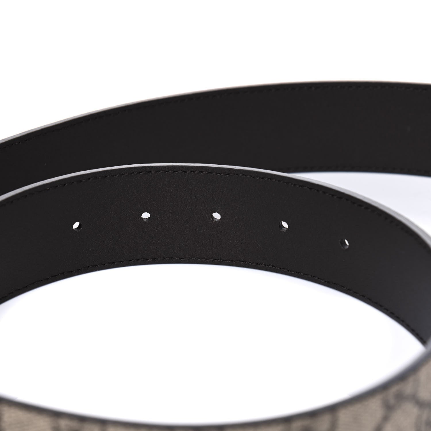 Gucci GG Supreme Monogram Interlocking G 37mm Belt 85 34 Beige Ebony Cocoa 4 of 5
