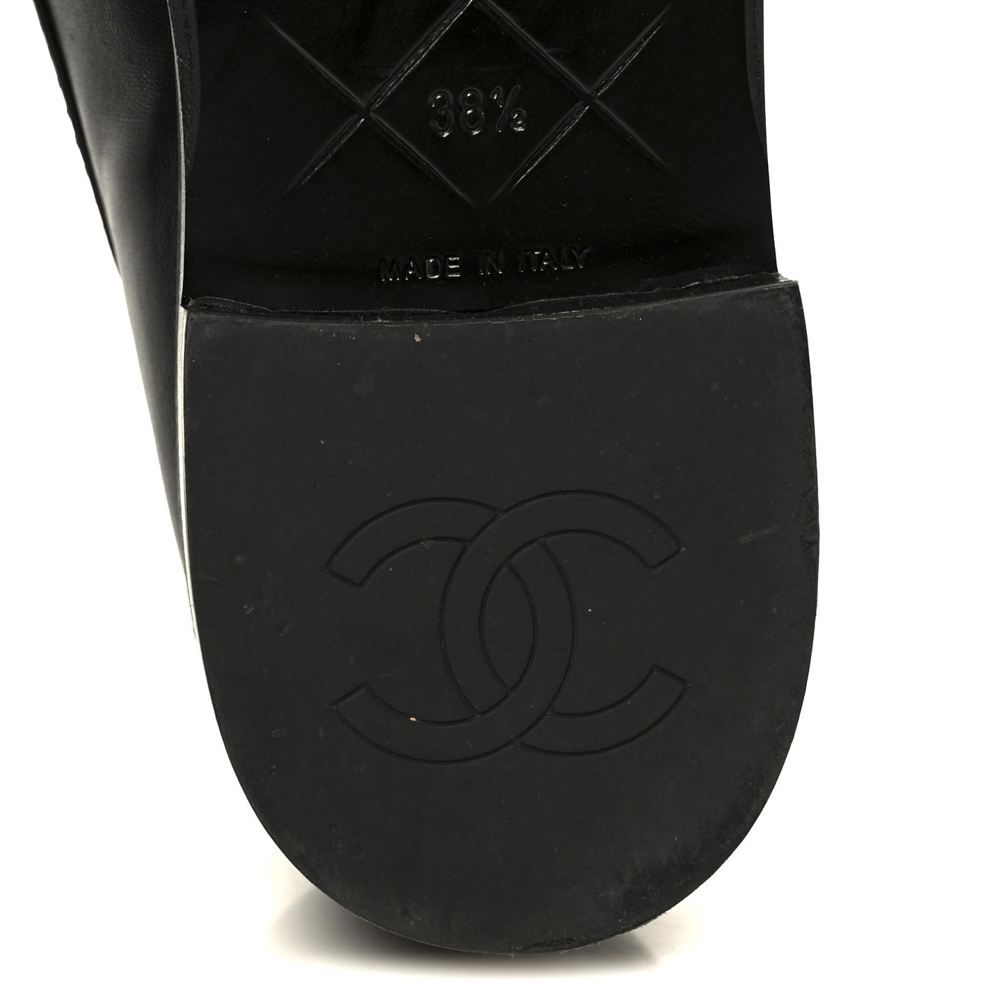 Lambskin Quilted CC Turnlock Loafers 38.5 Black