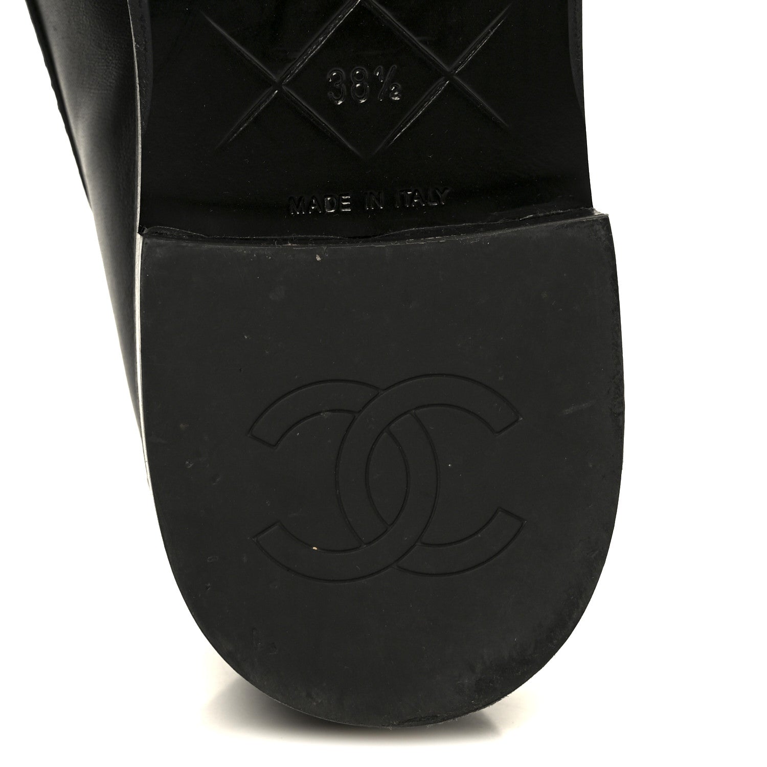 Chanel Lambskin Quilted CC Turnlock Loafers 38.5 Black 8 of 11