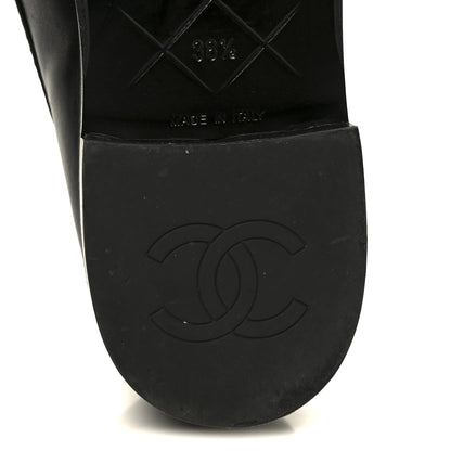 Chanel Lambskin Quilted CC Turnlock Loafers 38.5 Black 8 of 11