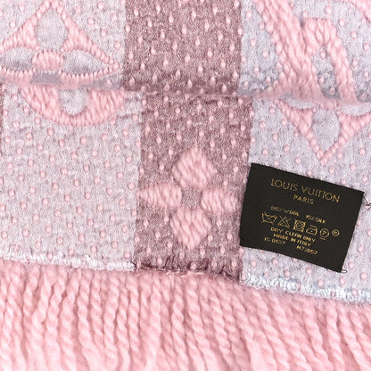 Louis Vuitton Wool Silk Logomania Shine Scarf Pink 3 of 3