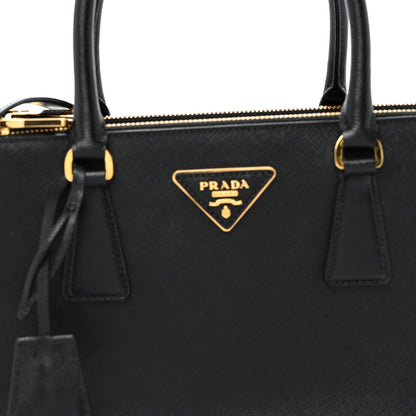 Prada Saffiano Small Galleria Double Zip Tote Black 8 of 10