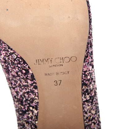 Jimmy Choo Glitter Degrade Pointy Toe Romy 60 Pumps 37 Pink Gold 9 of 9