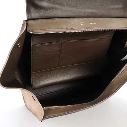 Celine Drummed Calfskin Suede Large Trapeze Souris 5 of 7