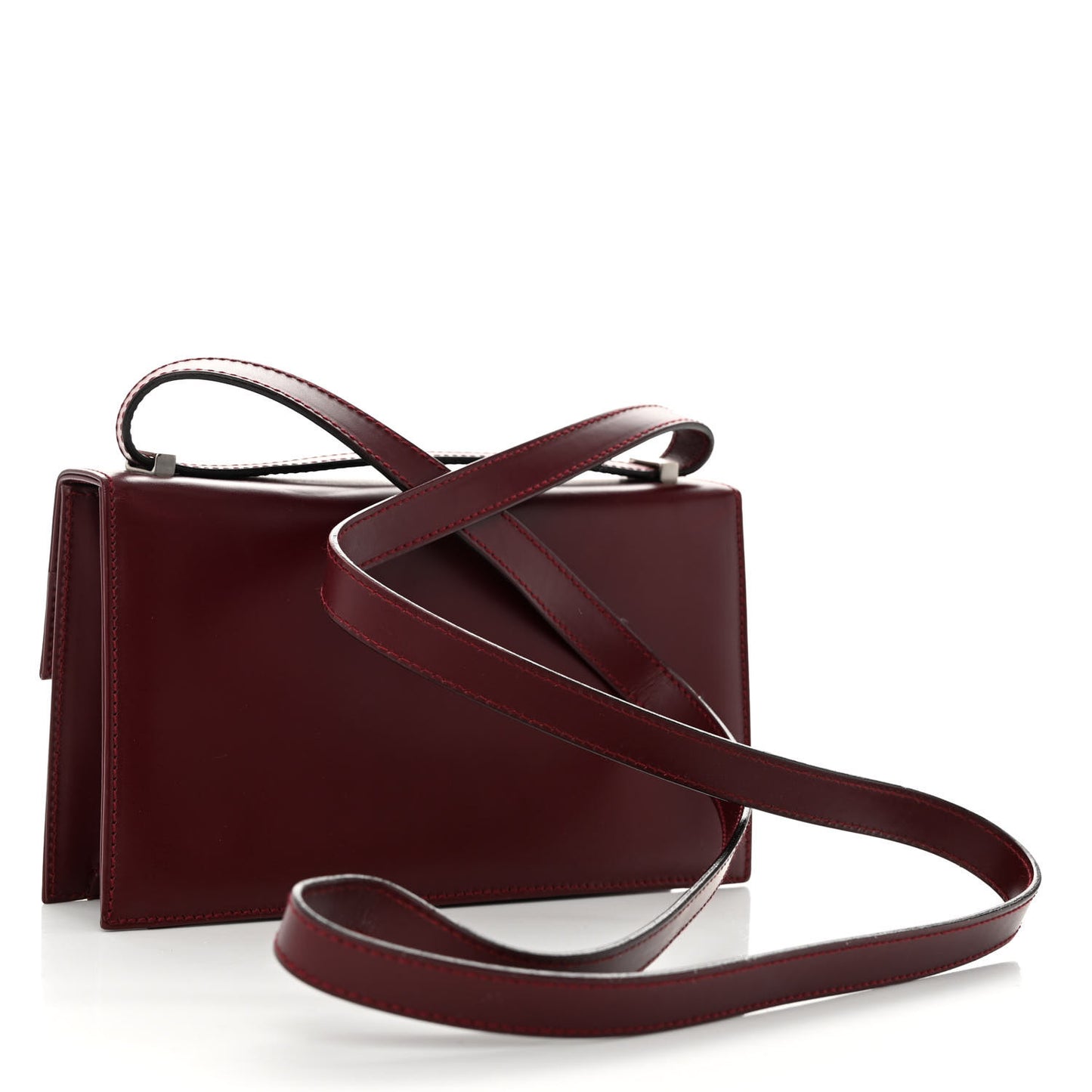 Calfskin Gancio Shoulder Bag Burgundy