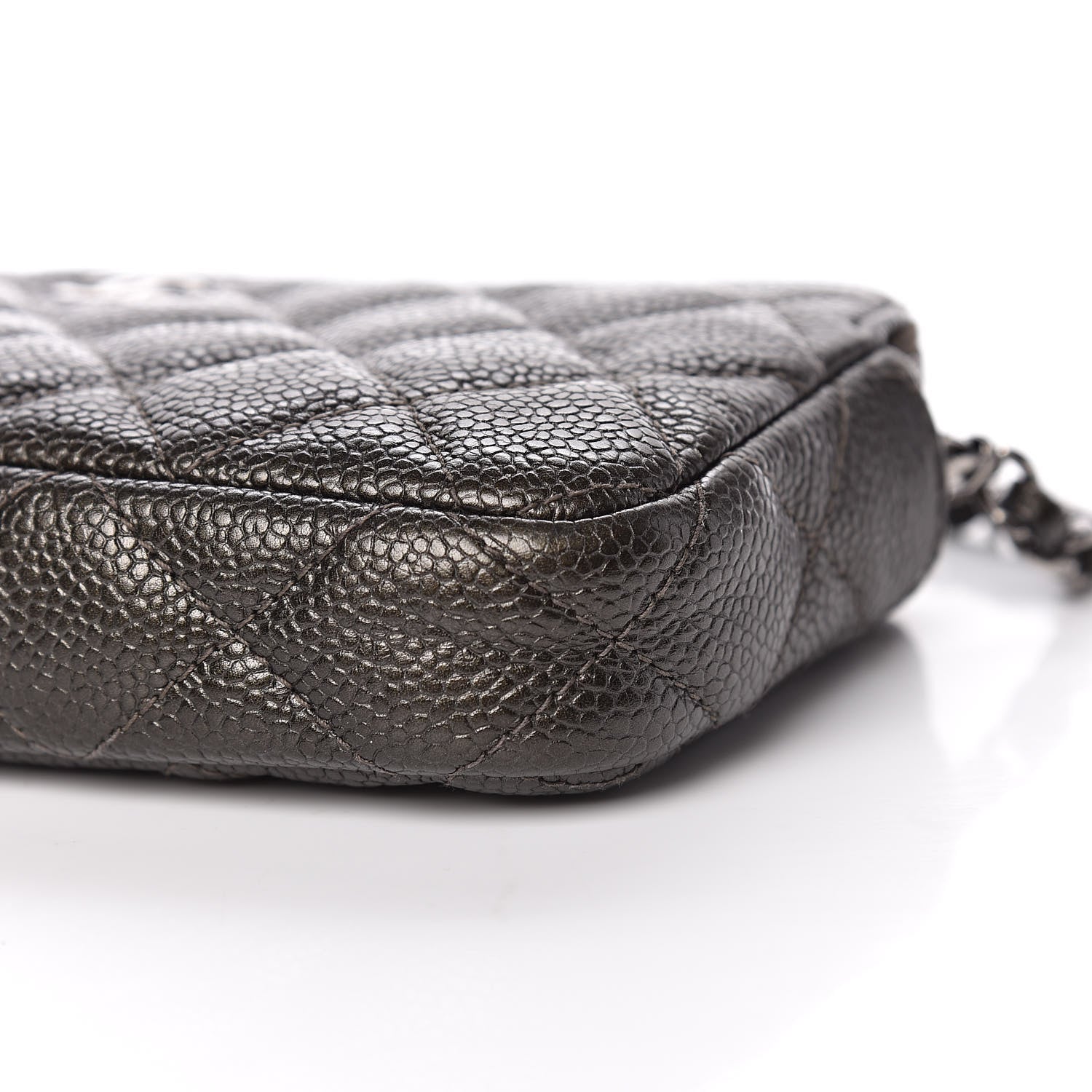 Chanel Caviar Quilted Small Clutch With Chain Dark Charcoal 16 of 17
