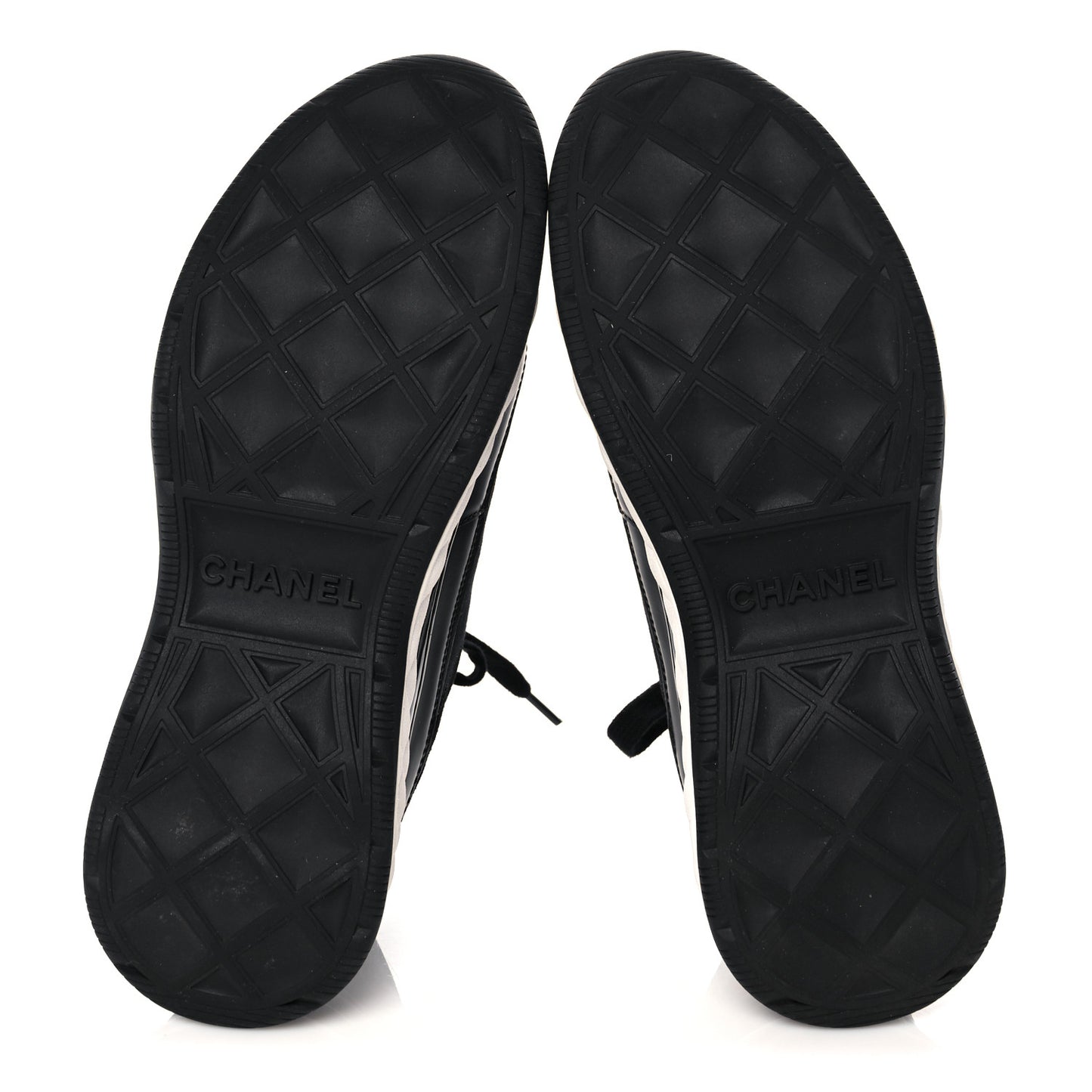 Velvet Calfskin Mixed Fibers CC Sneakers 38.5 Black
