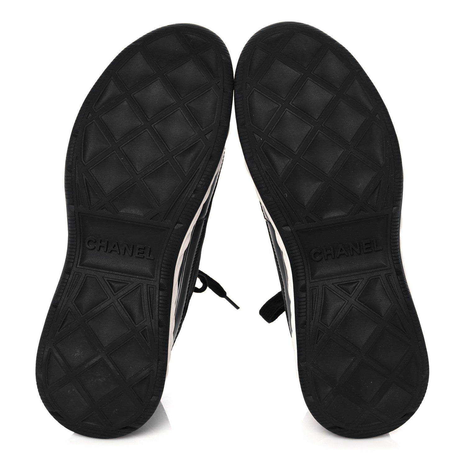 Chanel Velvet Calfskin Mixed Fibers CC Sneakers 38.5 Black 5 of 9