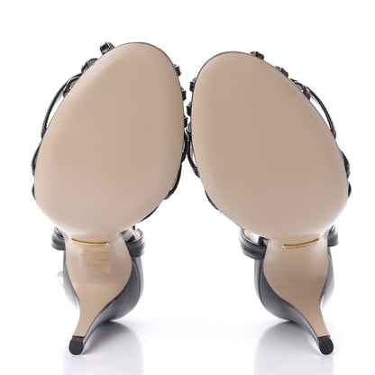 Gucci Vernice Crystal Sandals 36 Black 5 of 8