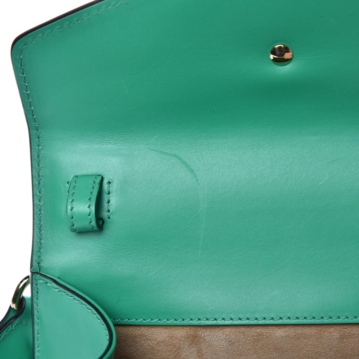 Vitello Fontanella Web Mini Sylvie Top Handle Bag Synthetic Green Garden