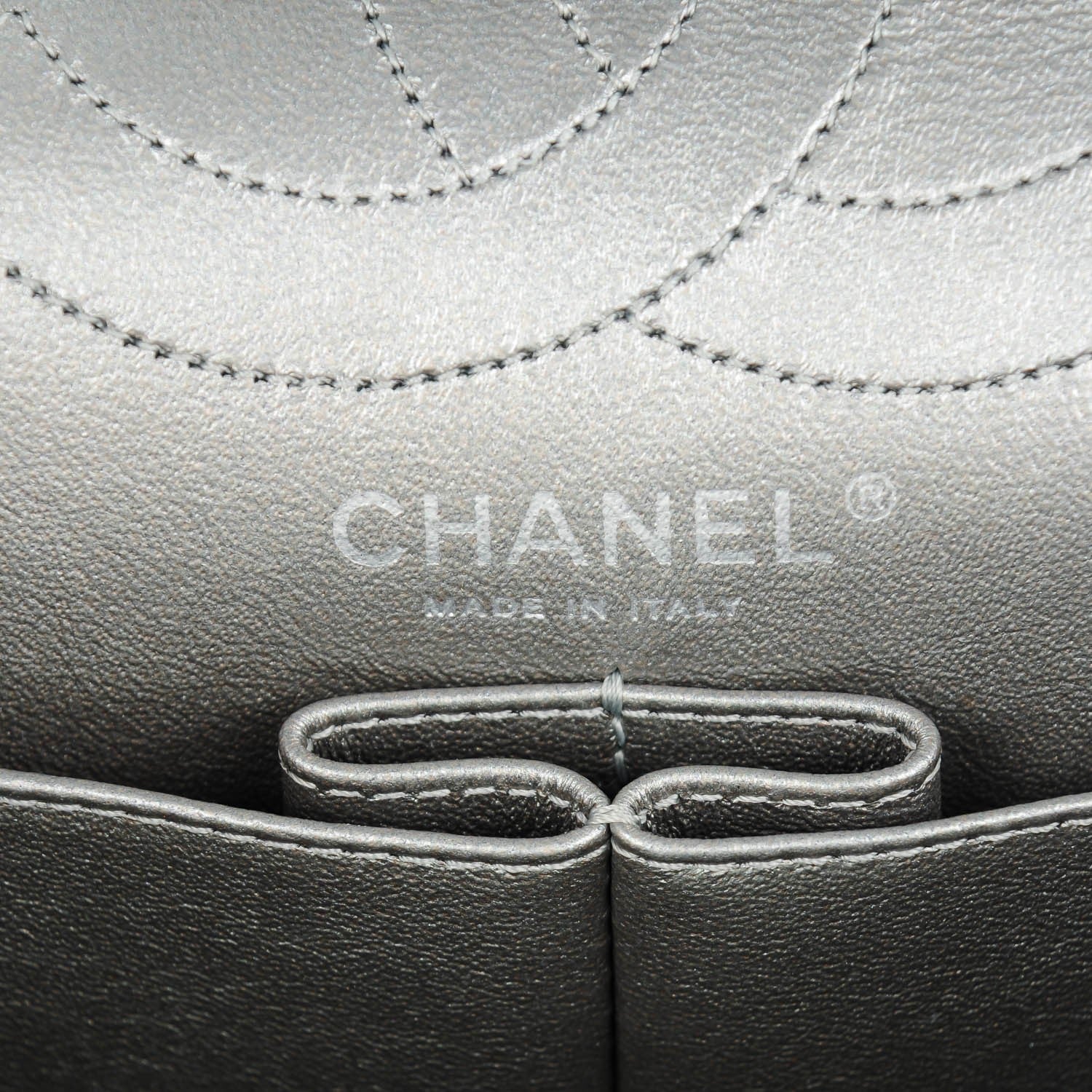 Chanel Metallic Aged Calfskin Quilted 2.55 Reissue 227 Dark Silver 7 of 8