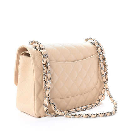 Chanel Caviar Quilted Jumbo Double Flap Beige Clair 2 of 9