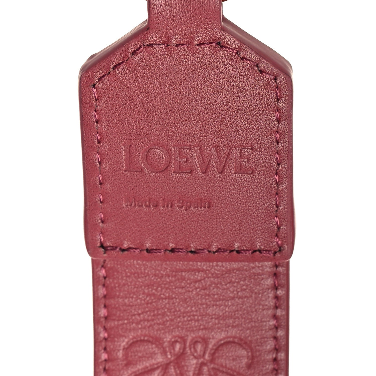 Loewe Satin Calfskin Embossed Anagram Strap Plumrose 4 of 5
