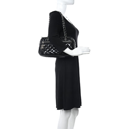 Chanel Patent Quilted Bowler Bag Black 2 of 10