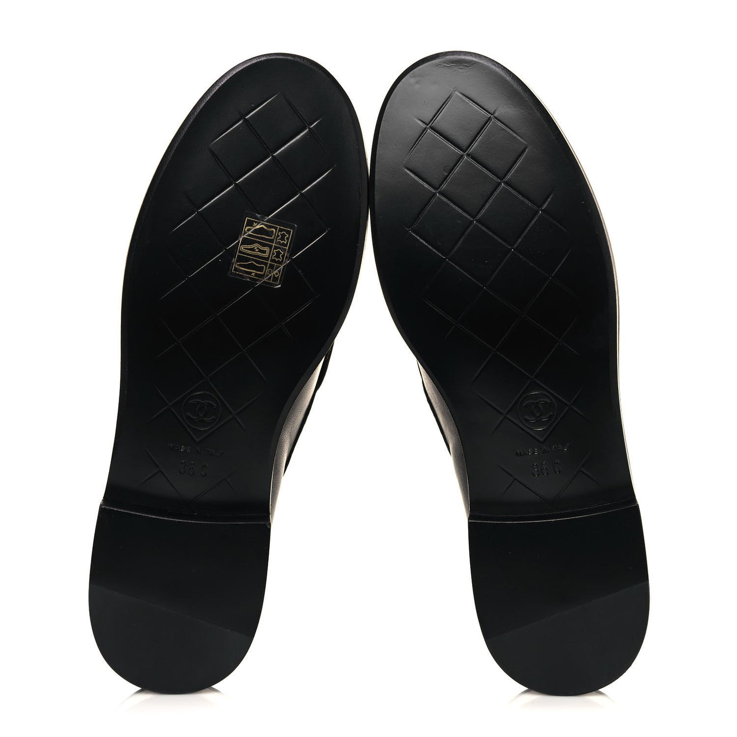 Lambskin Quilted CC Turnlock Loafers 36 Black